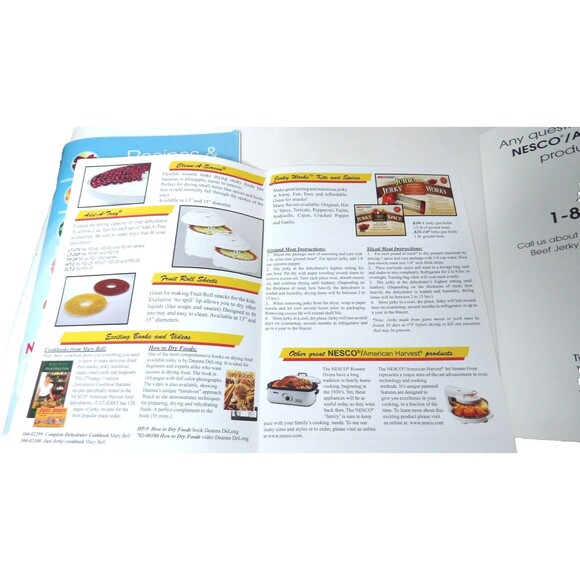 Nesco American Harvest Food Dehydrator Jerky Maker 4 Tray w Recipe & Instruction - Picture 6 of 12